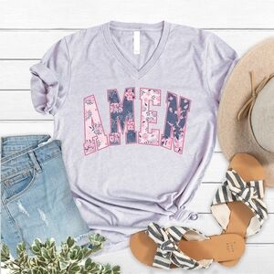 Love In Faith Women's XL Inspirational Lavender AMEN Graphic Tee-Short Sleeve